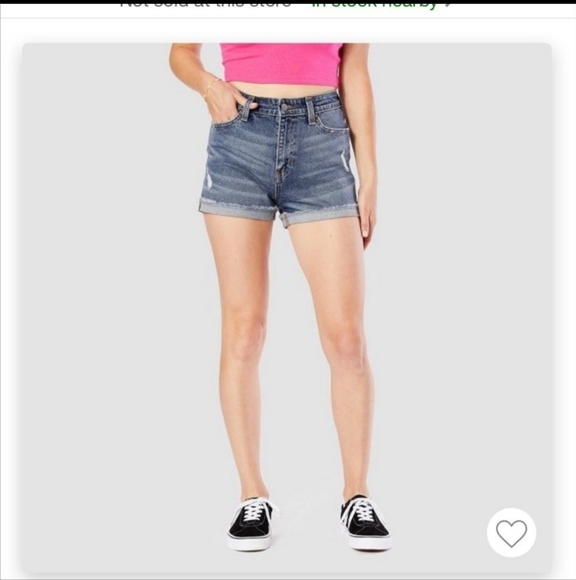 Levi's Denizen Denim Mom Shorts Size 32 - Picture 1 of 7